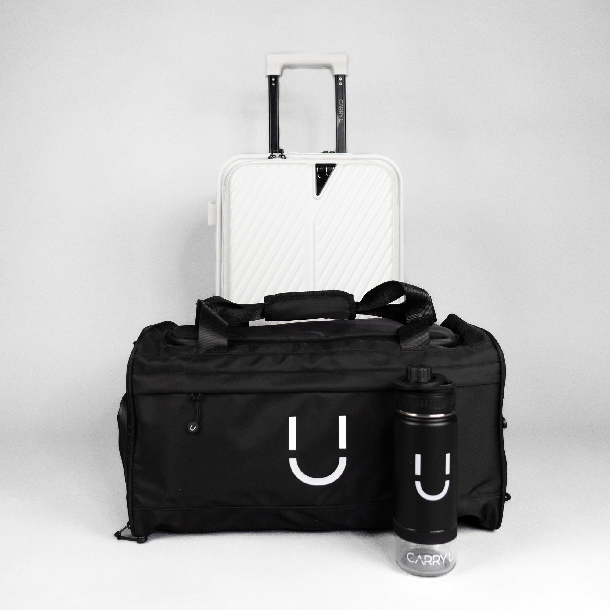 Carry-on + Sac + Bouteille CARRY U Noir Blanc