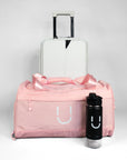 Carry-on + Sac + Bouteille CARRY U Pink Blanc