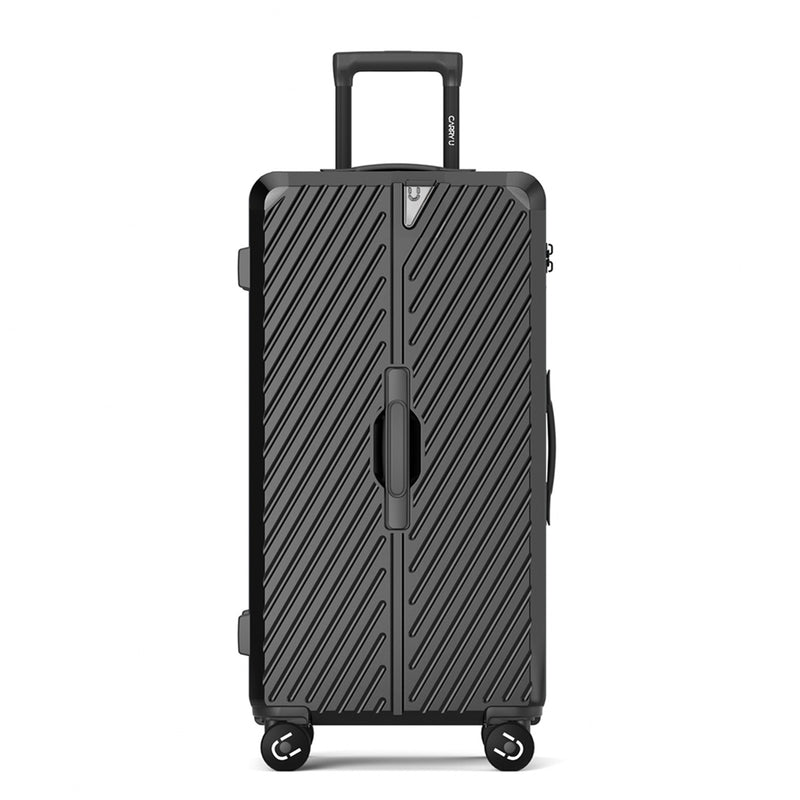 Grande valise TRÜNK noire CARRY U vue de face