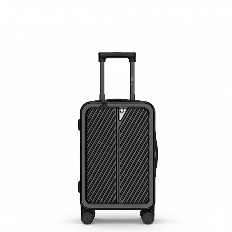 Valise cabine PÜRE noire vue de face CARRY U