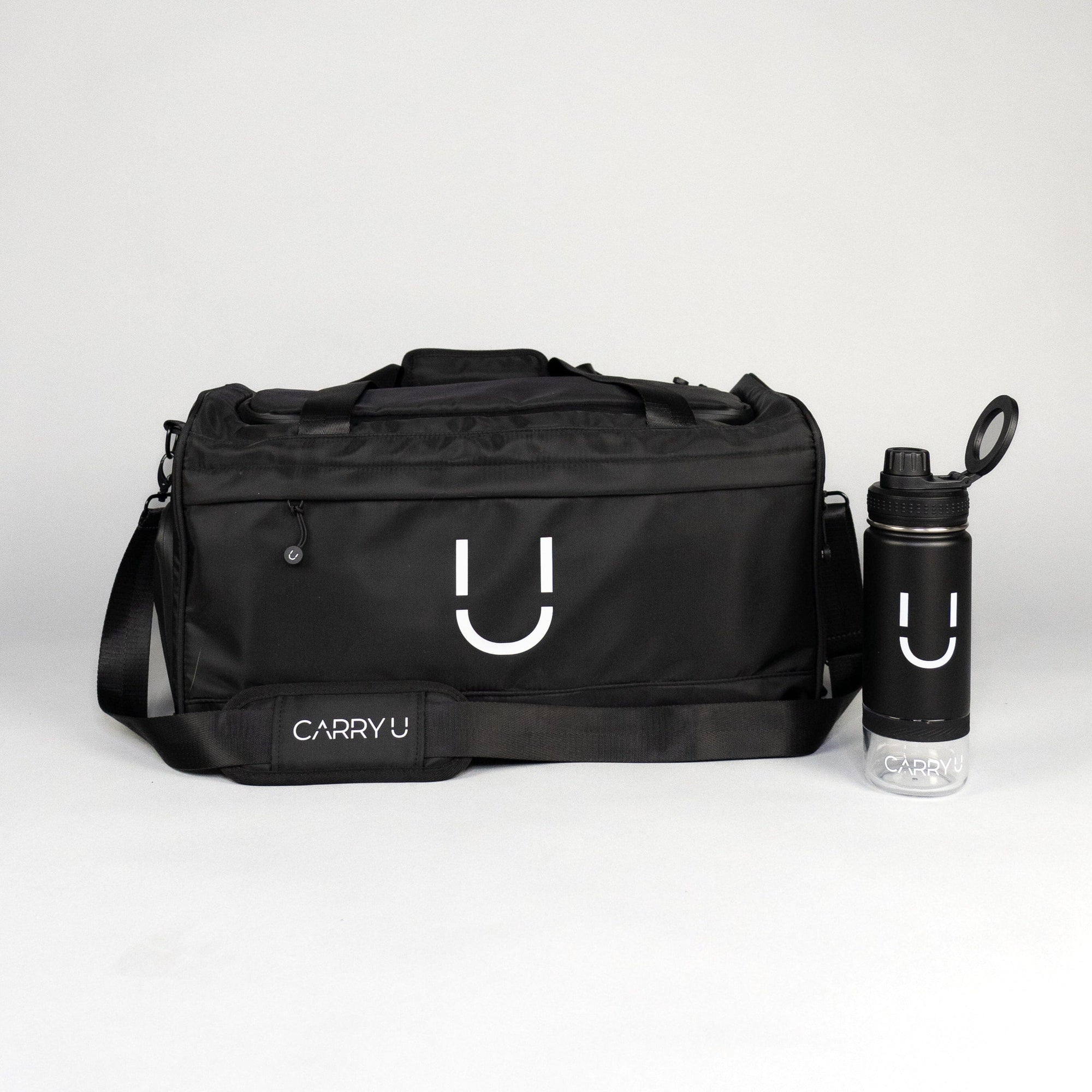 Sac de sport + Bouteille CARRY U Noir 