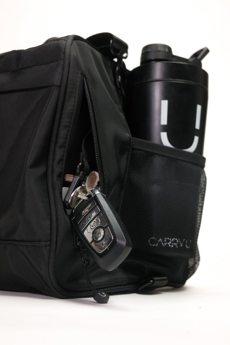 Sac de sport PÜSH noir bandoulière ajustable