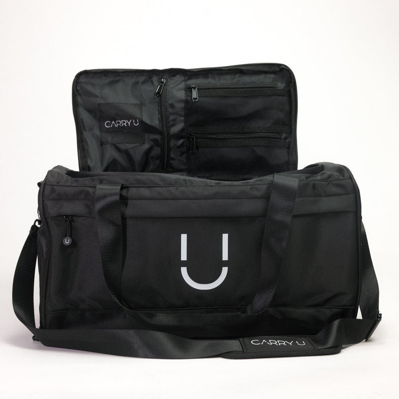 Sac de sport PÜSH noir en situation gym voyage