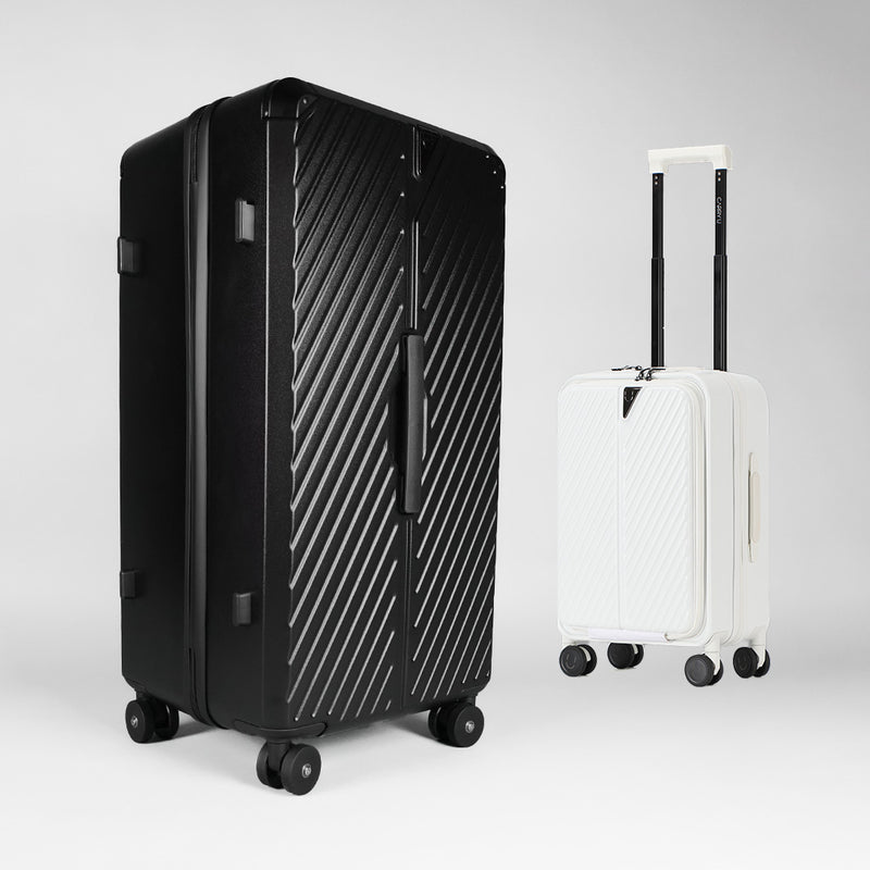 Ensemble valises TRÜNK et PÜRE blanc CARRY U