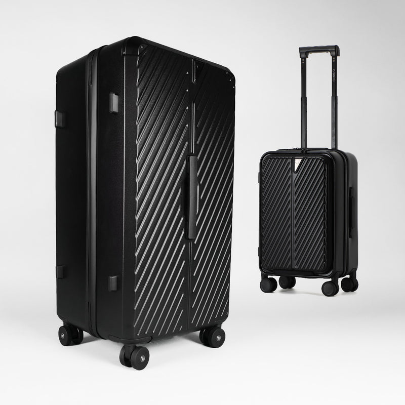 Ensemble valises TRÜNK et PÜRE noir CARRY U