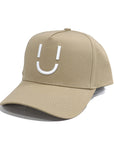 Casquette Ü CAP beige profil visière courbée 